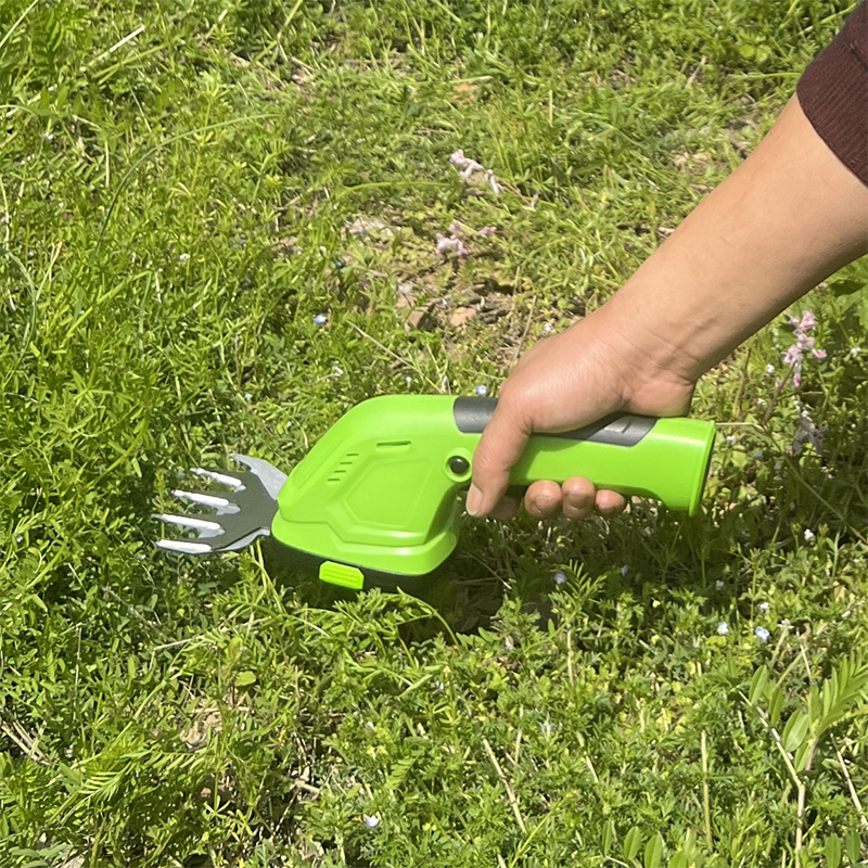 MHT-7.2LTD Pemangkas Lindung Nilai Mini 2-dalam-1 Pegang Tangan Ricih Rumput 7.2V Tanpa Kord